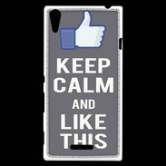 Coque Sony Xperia T3 Keep Calm Like This Gris