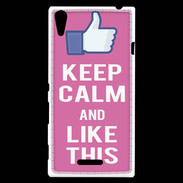 Coque Sony Xperia T3 Keep Calm Like This Rose