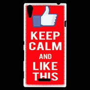 Coque Sony Xperia T3 Keep Calm Like This Rouge
