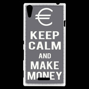 Coque Sony Xperia T3 Keep Calm Make money Gris