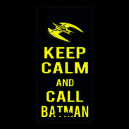 Coque Sony Xperia T3 Keep Calm Call Batman Noir