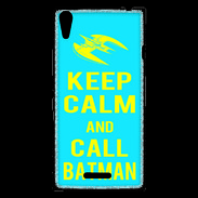 Coque Sony Xperia T3 Keep Calm Batman Cyan