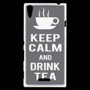 Coque Sony Xperia T3 Keep Calm Drink Tea Gris