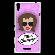 Coque Sony Xperia T3 Miss Champagne Chatain