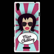 Coque Sony Xperia T3 Miss Clubbing Brune