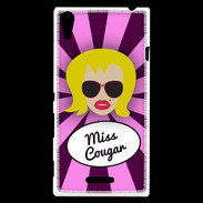 Coque Sony Xperia T3 Miss Cougar Blonde