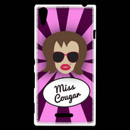 Coque Sony Xperia T3 Miss Cougar Chatain