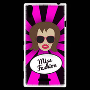 Coque Sony Xperia T3 Miss Fashion Chatain