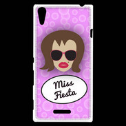 Coque Sony Xperia T3 Miss Fiesta Chatain