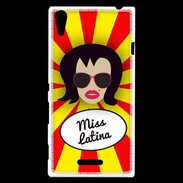 Coque Sony Xperia T3 Miss Latina Brune