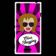 Coque Sony Xperia T3 Miss Shopping Rousse