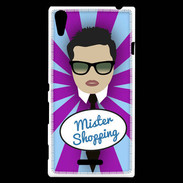 Coque Sony Xperia T3 Mister Shopping Brun
