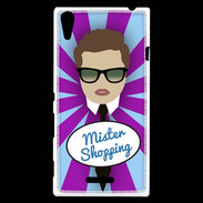 Coque Sony Xperia T3 Mister Shopping Chatain