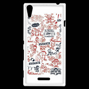 Coque Sony Xperia T3 Adishatz All Over Rugby