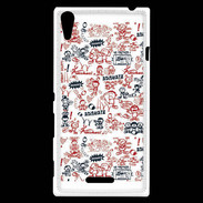 Coque Sony Xperia T3 Adishatz All Over Rugby YM