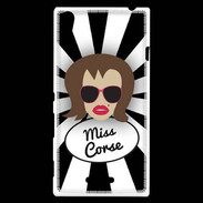 Coque Sony Xperia T3 Miss Corse Chatain