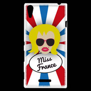 Coque Sony Xperia T3 Miss France Blonde