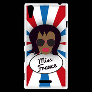 Coque Sony Xperia T3 Miss France Black