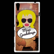 Coque Sony Xperia T3 Miss Guadeloupe Blonde
