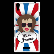 Coque Sony Xperia T3 Miss France Chatain