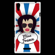 Coque Sony Xperia T3 Miss France Brune