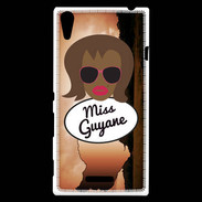 Coque Sony Xperia T3 Miss Guyane Black