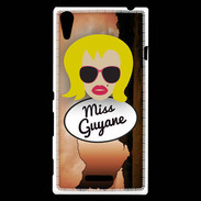 Coque Sony Xperia T3 Miss Guyane Blonde