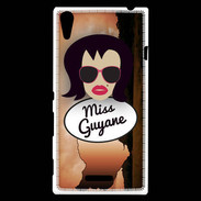 Coque Sony Xperia T3 Miss Guyane Brune