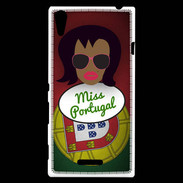 Coque Sony Xperia T3 Miss Portugal Black