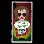 Coque Sony Xperia T3 Miss Portugal Chatain