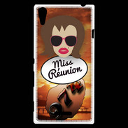 Coque Sony Xperia T3 Miss Réunion Chatain
