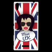 Coque Sony Xperia T3 Miss UK Brune
