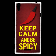 Coque Sony Xperia T3 Keep Calm and Be Spicy Rouge