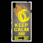 Coque Sony Xperia T3 Keep Calm and Burn Out Gris