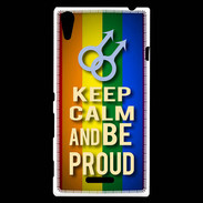 Coque Sony Xperia T3 Keep Calm and Be Proud mens Gay