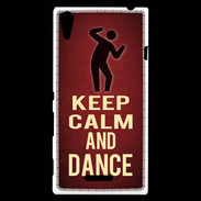 Coque Sony Xperia T3 Keep Calm and Dance Rouge