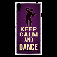 Coque Sony Xperia T3 Keep Calm and Dance Violet