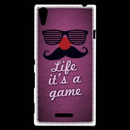 Coque Sony Xperia T3 Life It's a game Rose ZG