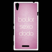 Coque Sony Xperia T3 Boulot Sexo Dodo Rose ZG