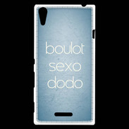 Coque Sony Xperia T3 Boulot Sexo Dodo Bleu ZG
