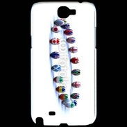 Coque Samsung Galaxy Note 2 Rangée de ballon de rugby