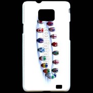 Coque Samsung Galaxy S2 Rangée de ballon de rugby