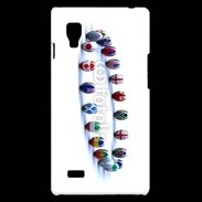 Coque LG Optimus L9 Rangée de ballon de rugby