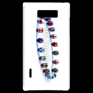 Coque LG Optimus L7 Rangée de ballon de rugby