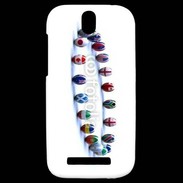 Coque HTC One SV Rangée de ballon de rugby