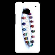 Coque HTC One Rangée de ballon de rugby