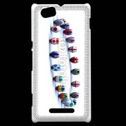 Coque Sony Xperia M Rangée de ballon de rugby