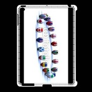 Coque iPad 2/3 Rangée de ballon de rugby