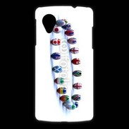 Coque LG Nexus 5 Rangée de ballon de rugby