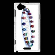 Coque Sony Xperia L Rangée de ballon de rugby